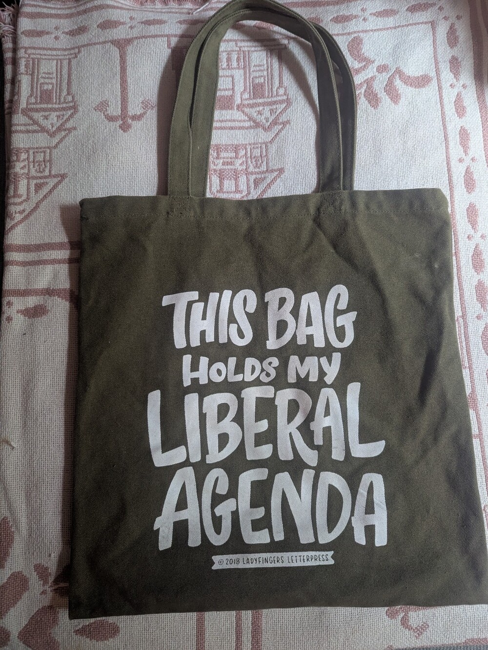 Olive Green Tote Bag